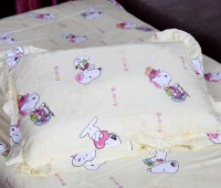 思侬全棉婴儿床纯荞麦枕芯+枕套 幼儿园床品儿童枕头 史努比