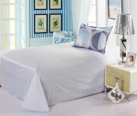 思侬 全棉斜纹印花学生床单人床两件套 床单+枕套 蓝色经典