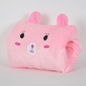 思侬 毛绒玩具暖手抱枕 午休枕 粉色兔子