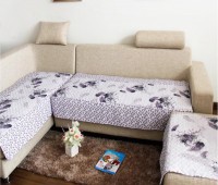 思侬 沙发垫 坐垫 布艺 210x90cm 纯棉紫羽毛